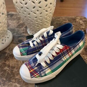 Ralph Lauren Double RL Blue and Red Sneakers